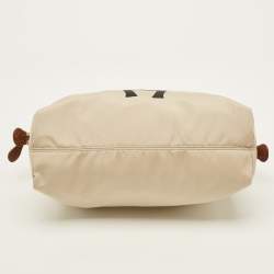 مملوكة مسبقًا Aigner I Love A Beige/Brown Nylon Zip Satchel