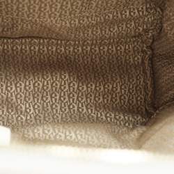 Pre Owned Aigner Icon Magenta/White Signature Printed Coated Canvas Backpack