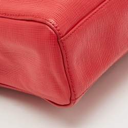 مملوكة مسبقًا Aigner Double Zip Red Leather Shoulder Bag