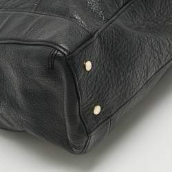 Pre Owned Aigner Cavallina Black Grained Leather Hobo