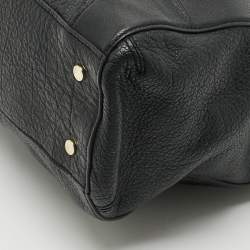 Pre Owned Aigner Cavallina Black Grained Leather Hobo