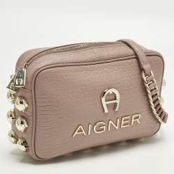 مملوكة مسبقًا Aigner BombeA Old Rose Leather Camera Bag