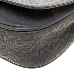 Pre Owned Aigner Grey Leather Chain Crossbody Bag