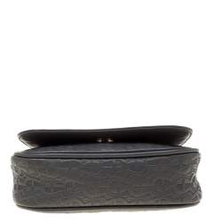 Pre Owned Aigner Grey Leather Chain Crossbody Bag