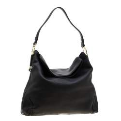 Pre Owned Aigner Black Leather Large Arya Hobo 