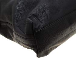 Pre Owned Aigner Black Leather Large Arya Hobo 