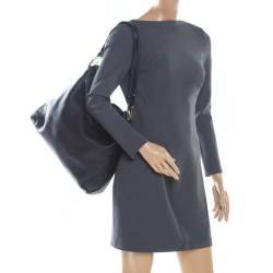Pre Owned Aigner Black Leather Large Arya Hobo 
