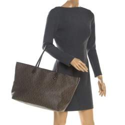 Pre Owned Aigner Beige/Brown Signature Coated Canvas Shopper Tote