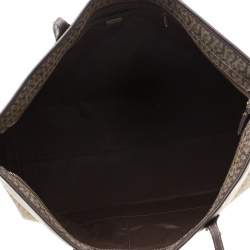 Pre Owned Aigner Beige/Brown Signature Coated Canvas Shopper Tote
