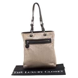 Aigner Beige/Black Signature Fabric Tote