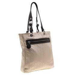 Aigner Beige/Black Signature Fabric Tote