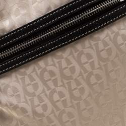 Aigner Beige/Black Signature Fabric Tote