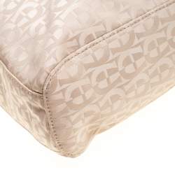 Aigner Beige/Black Signature Fabric Tote