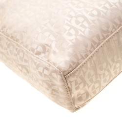 Aigner Beige/Black Signature Fabric Tote