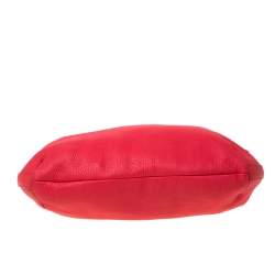 Pre Owned Aigner Pink Leather Top Zip Hobo