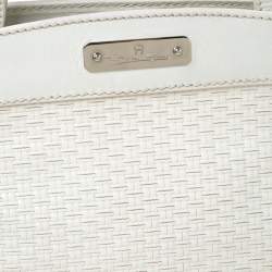 Aigner Off-white Leather Satchel