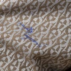 Pre Owned Aigner Beige Croc Embossed Leather Tote