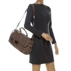Aigner Light Brown Leather Top Handle Bag