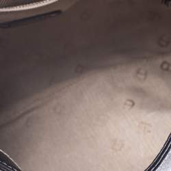 Pre Owned Aigner Black Leather Flap Shoulder Bag