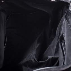 Pre Owned Aigner Black Monogram Canvas and Leather Hobo