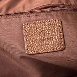 Pre Owned Aigner Navy Blue Nylon Piccolina Tote