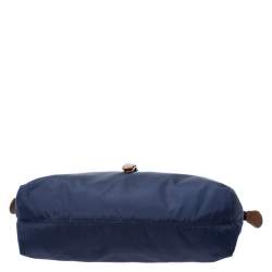 Pre Owned Aigner Navy Blue Nylon Piccolina Tote