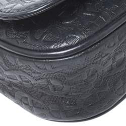 Pre Owned Aigner Black Leather Chain Crossbody Bag