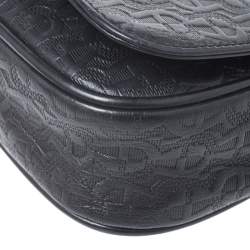 Pre Owned Aigner Black Leather Chain Crossbody Bag