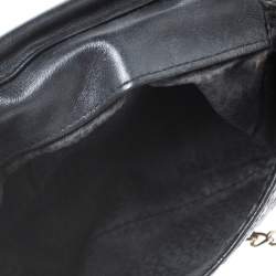 Pre Owned Aigner Black Leather Chain Crossbody Bag