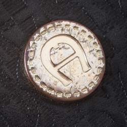 Pre Owned Aigner Black Leather Chain Crossbody Bag