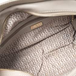Pre Owned Aigner Beige Leather Small Satchel