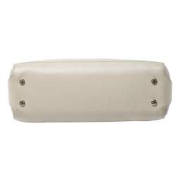 Pre Owned Aigner Beige Leather Small Satchel