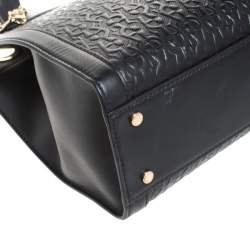 Pre Owned Aigner Black Leather Cavallina Top Handle Bag