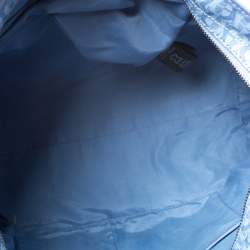 Pre Owned Aigner Blue Signature Coated Canvas Shopper Tote