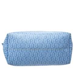 Pre Owned Aigner Blue Signature Coated Canvas Shopper Tote