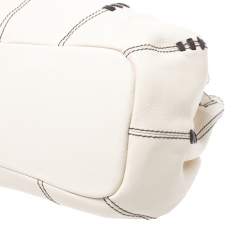 Pre Owned Aigner Off White Leather Buckle Padlock Bag