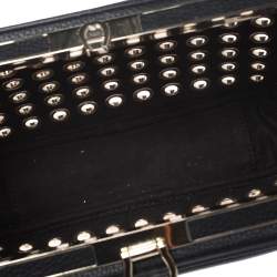 Pre Owned Aigner Black Leather Eyelet Shoulder Bag