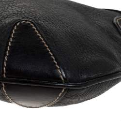 Pre Owned Aigner Black Leather Shoulder Bag