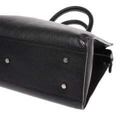 Pre Owned Aigner Black Leather Cybill Tote