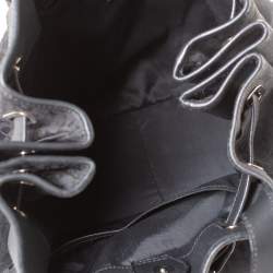 Aigner Black Signature Canvas and Leather Tote 