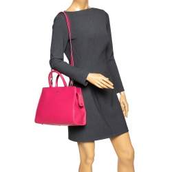 Aigner Pink Leather Cybill Tote