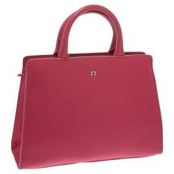 Aigner Pink Leather Cybill Tote