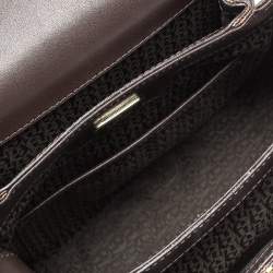 Pre Owned Aigner Brown Signature Coated Canvas Genoveva Top Handle Bag