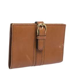 Aigner Tan Leather Compact Wallet