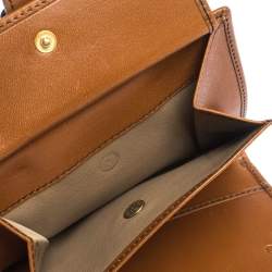 Aigner Tan Leather Compact Wallet