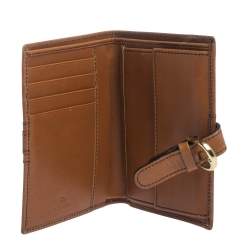 Aigner Tan Leather Compact Wallet
