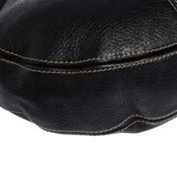 Pre Owned Aigner Black Leather Hobo