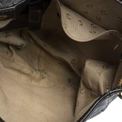 Pre Owned Aigner Black Leather Hobo