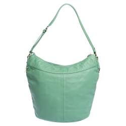 Pre Owned حقيبة هوبو أيغنر جيب أمامي جلد أخضر 