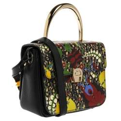 مملوكة مسبقًا Aigner Multicolor Printed Coated Canvas and Leather Genoveva Top Handle Bag